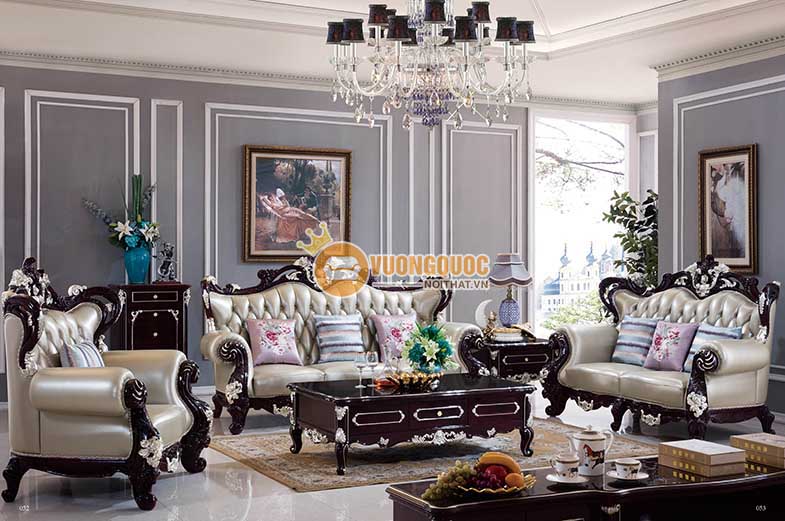 Bộ sofa phòng khách tân cổ điển sang trọng GDA921S-1